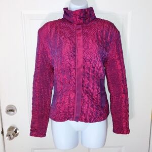 UbU Quilted Crinkled Jacket Fuchsia Purple